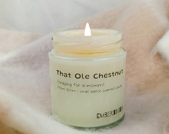 Roasted Nuts Candle | Warm Nutty Candle | Almond Hazelnut Vanilla Scent | Cosy Home Fragrance | Small Batch Soy Candle 180g