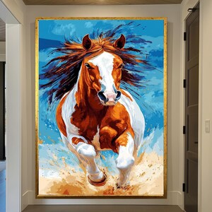 Running Horse Canvas Print: Large Original Wall Art