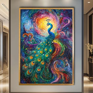 Peacock Feathers Canvas Art: Modern Wall Decor