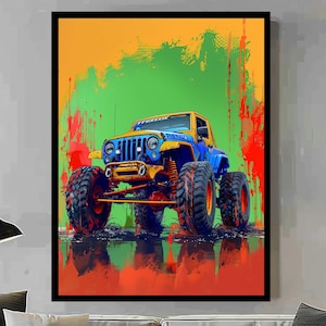 Car Decor, Car Poster, Car Prints, Canvas Wall Art, Car Decorations, Car Gifts, Garage Sign, Man Cave Sign, Kids Room Decor, Canvas Print