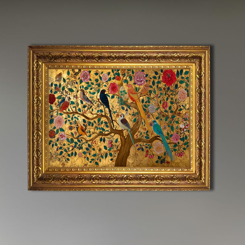 Gustav Klimt Tree of Life Textured Canvas Wall Art: Extra Large Framed ...