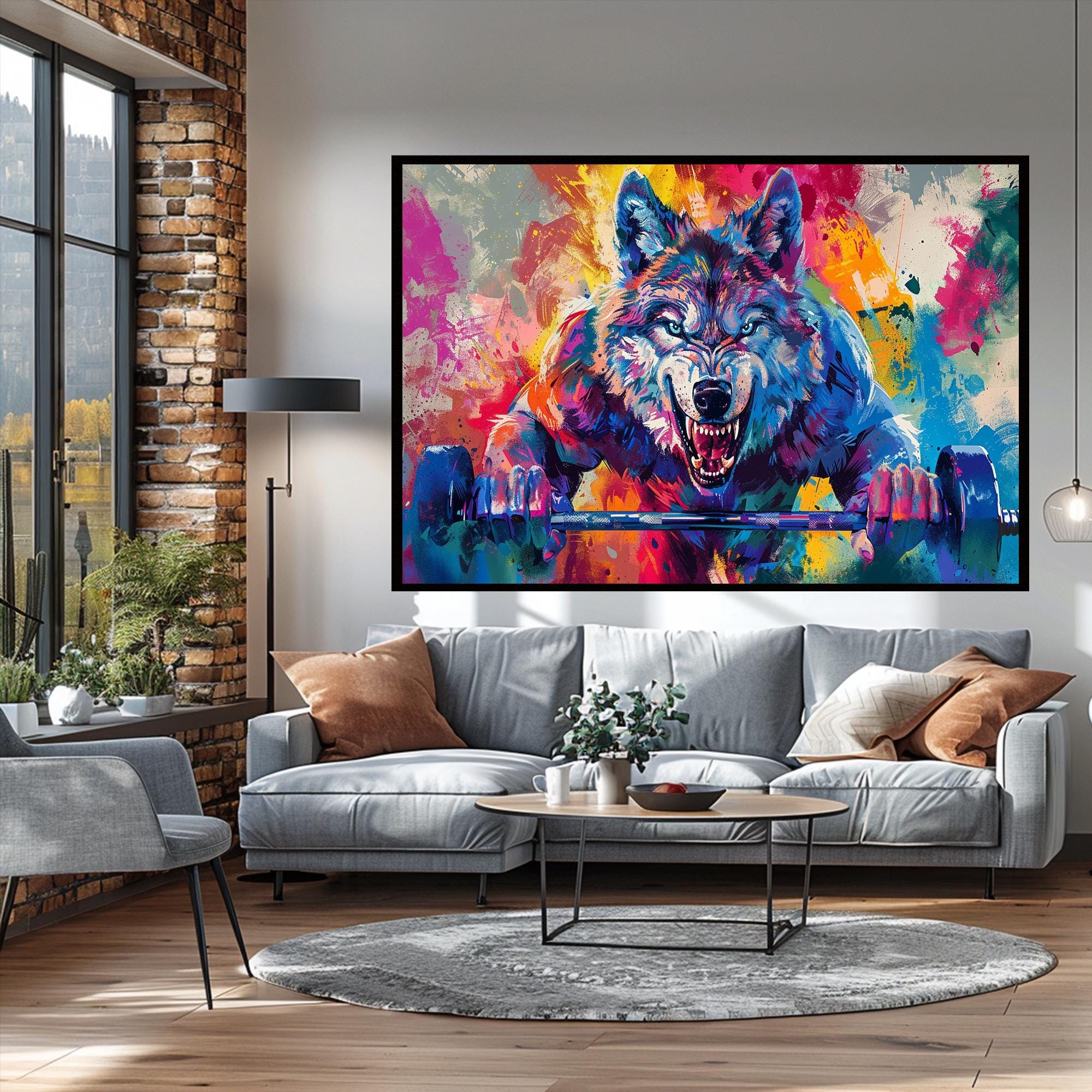 Wolf Gym Canvas Art: Sports Poster, Exercise Decor - Etsy