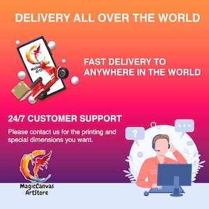 May include: An advertisement with a gradient background, featuring a tablet with a logo, a red scooter, and a package. Text includes "Delivery All Over The World" and "Fast Delivery To Anywhere In The World."