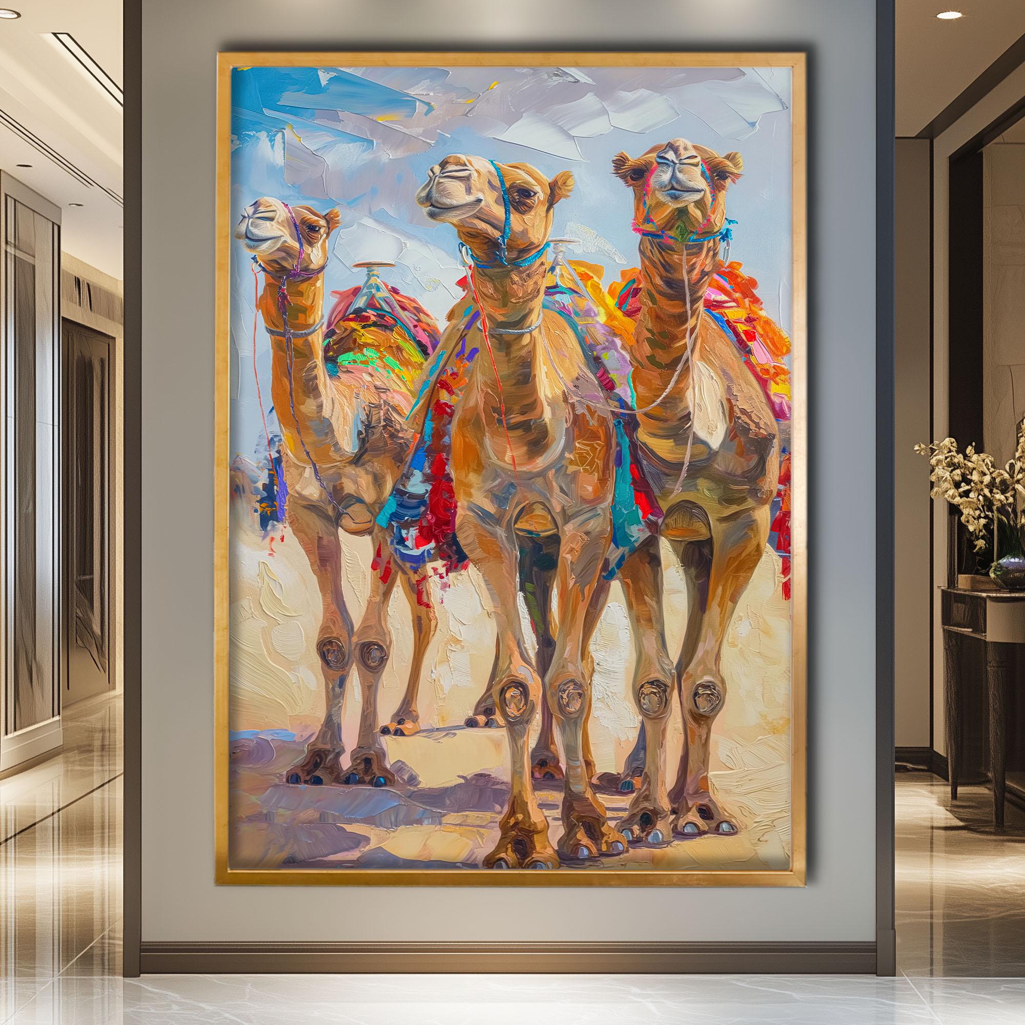 sweet camel 展示サンプル Camel Wall Art, Canvas Wall Decor, Sahara Desert Art, Framed Art