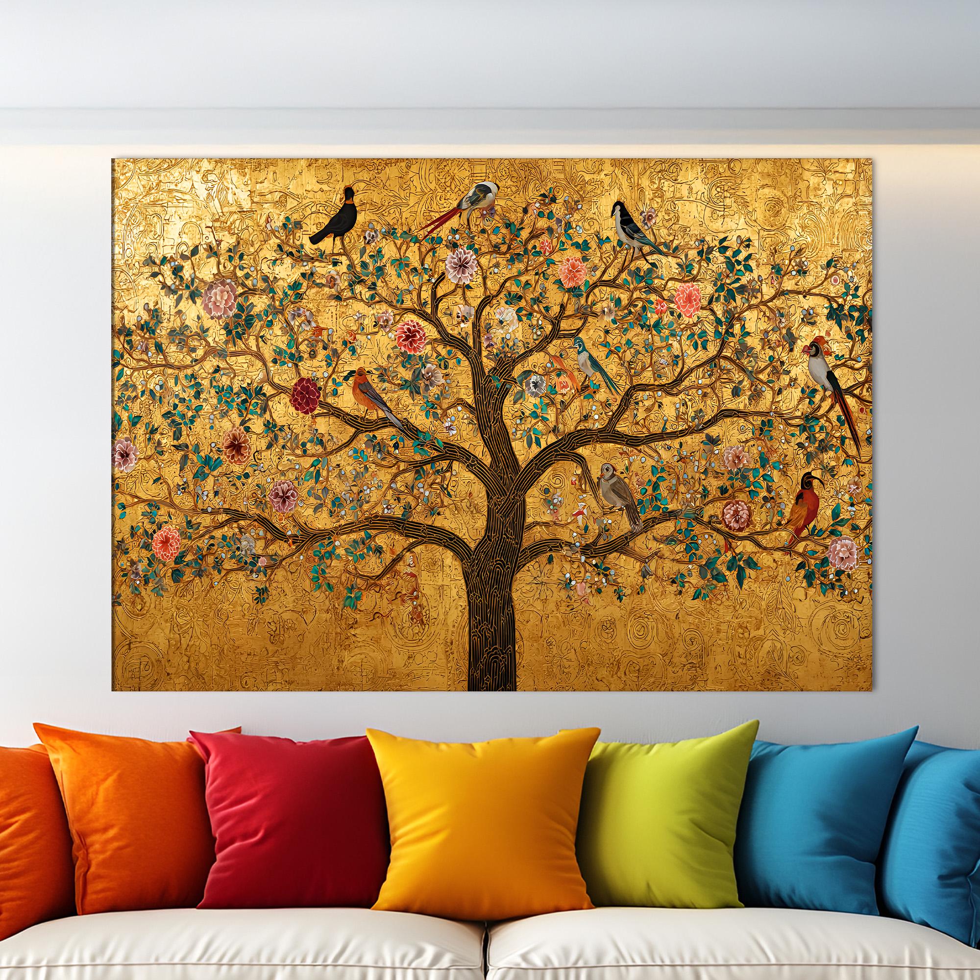 Gustav Klimt Tree of Life Large Canvas Wall Art: Framed Artwork ...