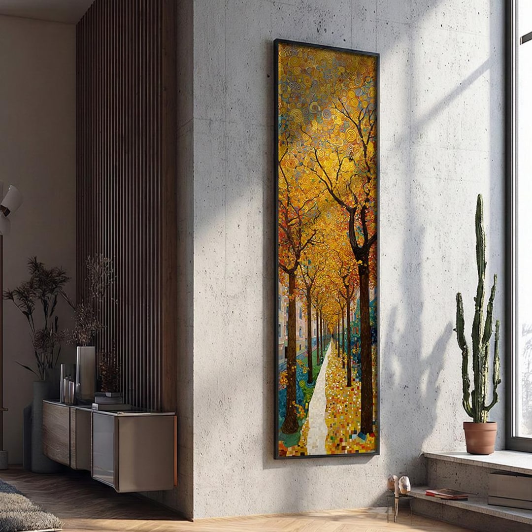 Gustav Klimt Tree of Life Long Narrow Wall Art: Extra Large Framed ...