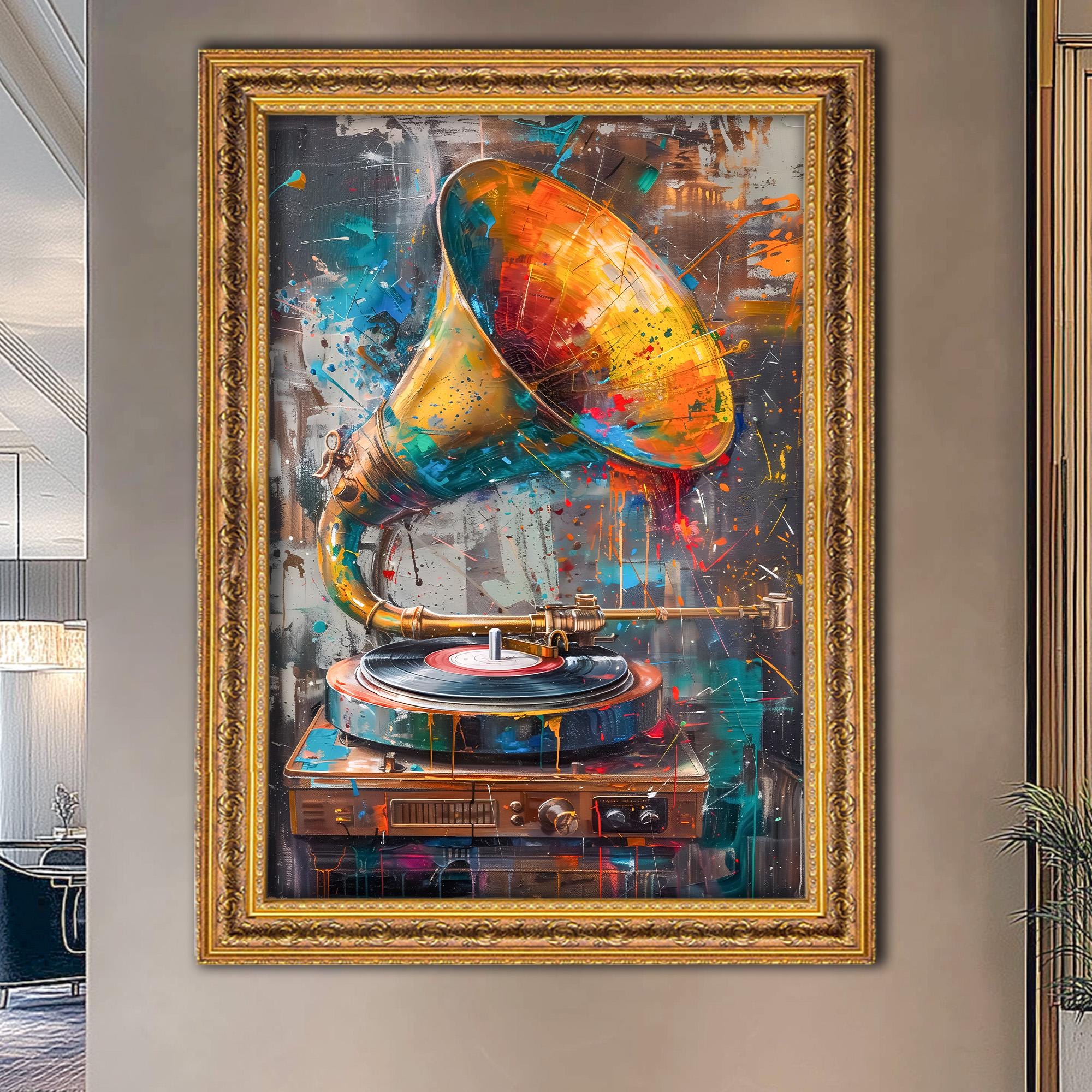 Vintage Music Canvas Art Print: Maximalist Home Decor - Etsy