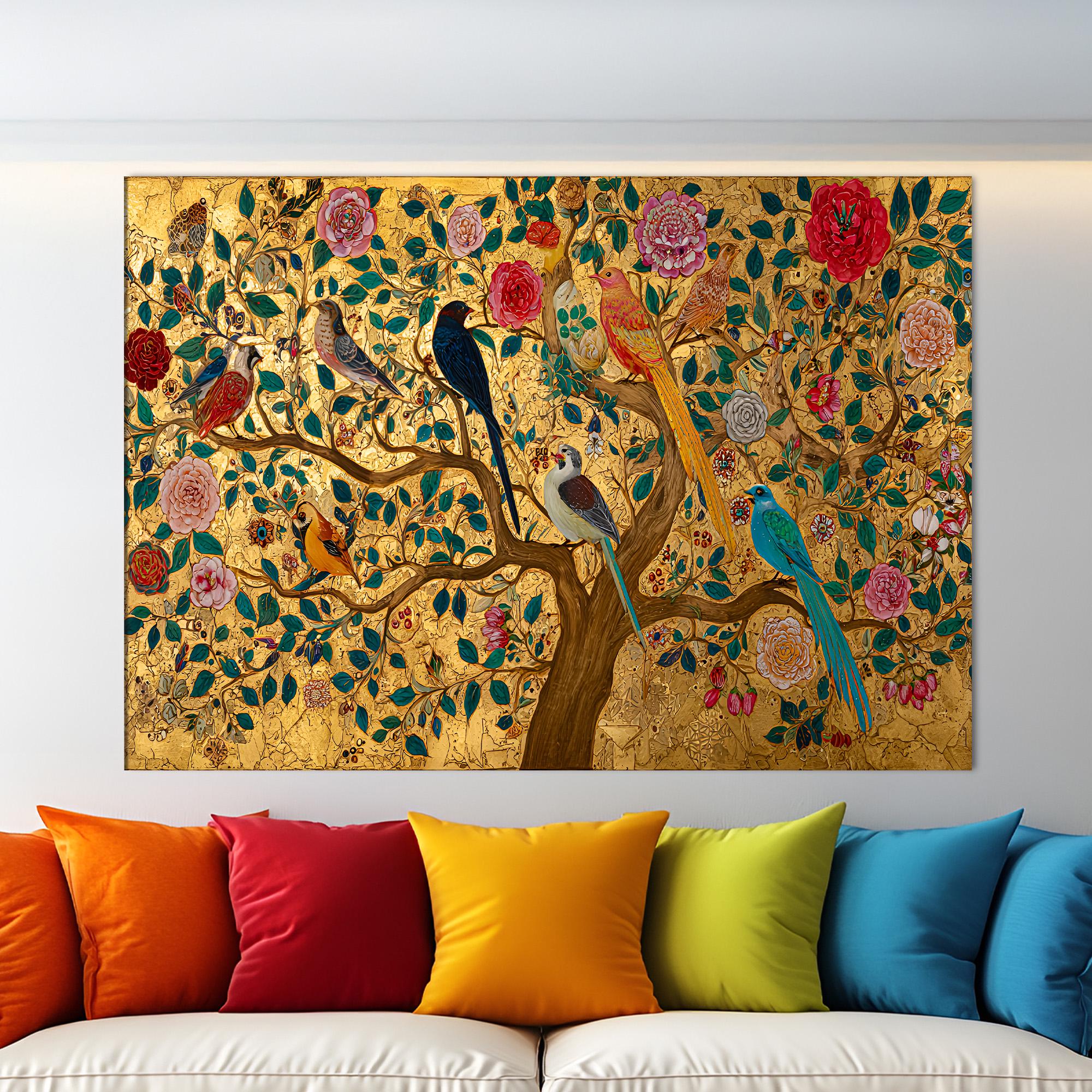 Gustav Klimt Tree of Life Textured Canvas Wall Art: Extra Large Framed ...