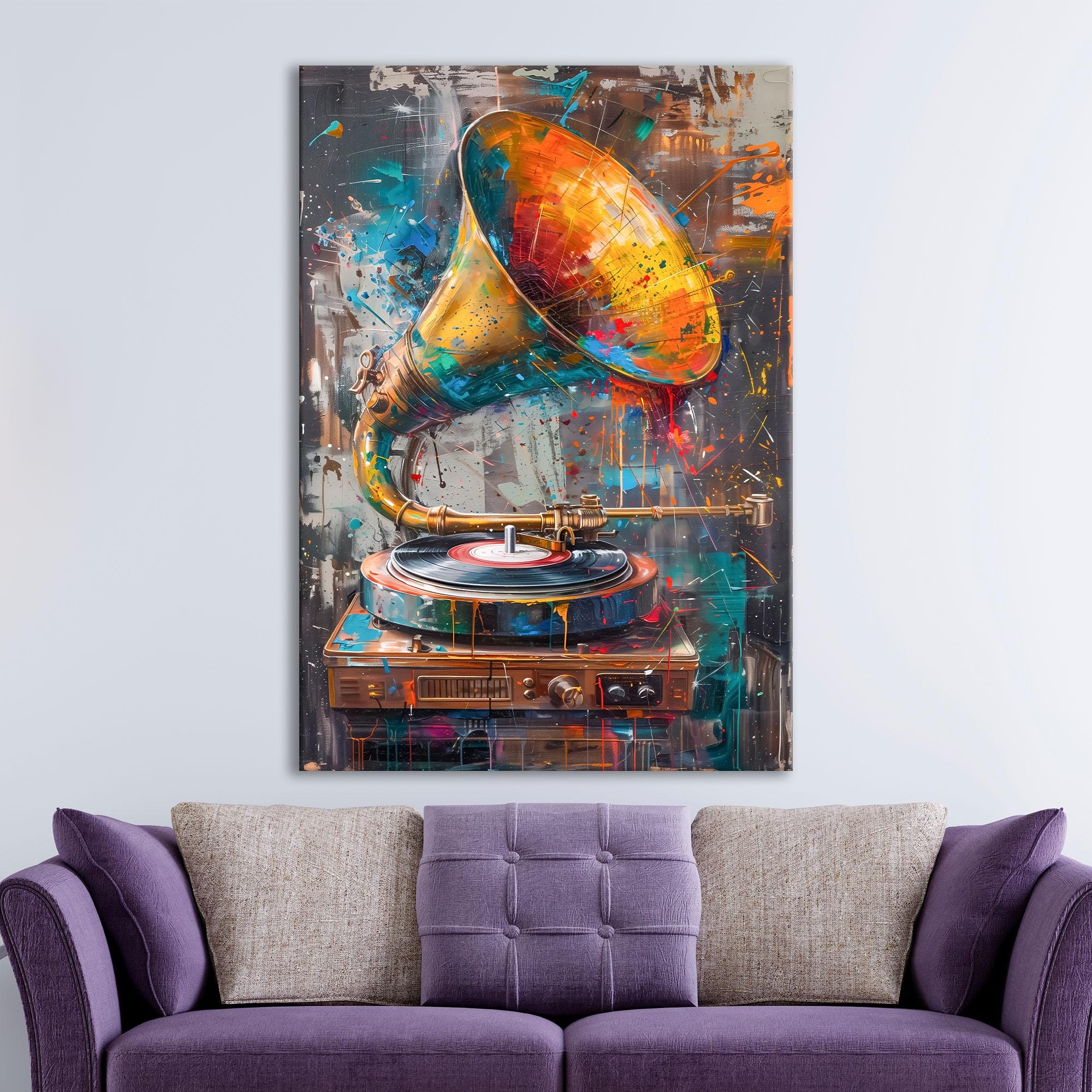 Vintage Music Canvas Art Print: Maximalist Home Decor - Etsy