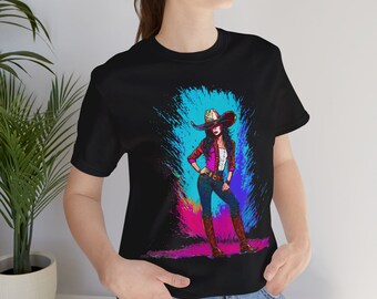 Vivid Cowgirl Splash Tee