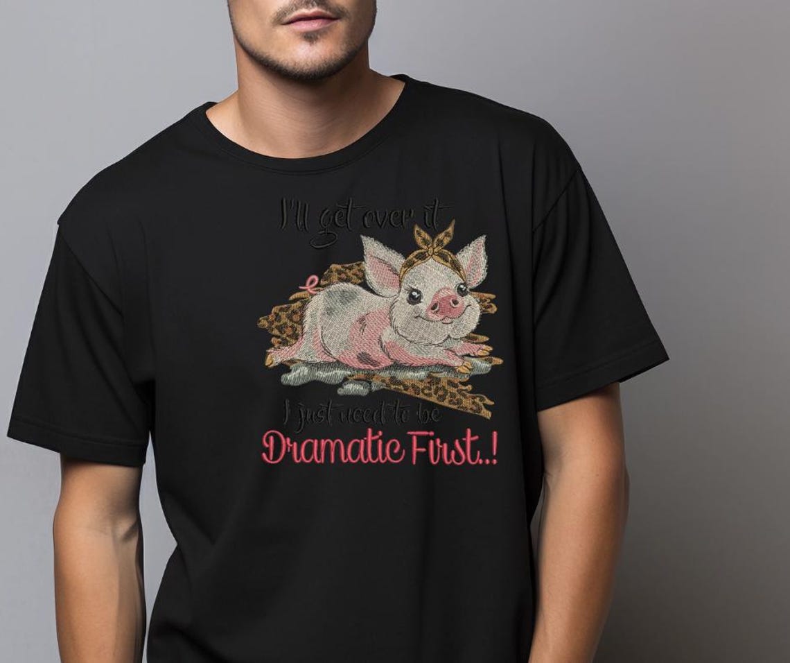 Pig Embroidery Design, Pig Filled Stitch, Pig Snout Embroidery, Mini ...