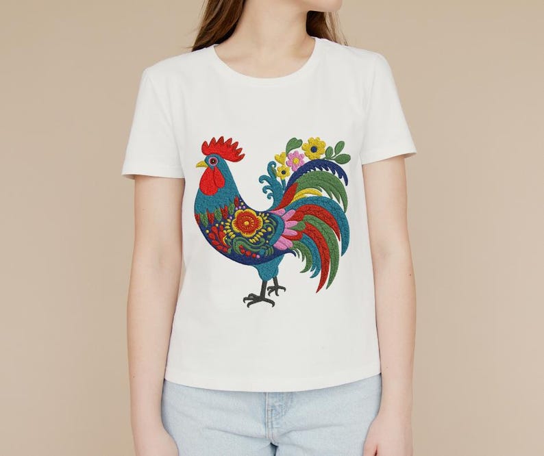 Rooster embroidery design, Cock Embroidery, Majestic Rooster embroidery, Rooster Silhouette, American Rooster, Machine embroidery design
