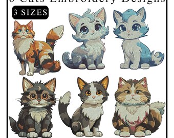 Katzen Stickdatei, süße Katze Stickerei, Katzen Silhouette. Katze mini design, Kitty Stickerei, Tierstickerei, Maschinenstickerei