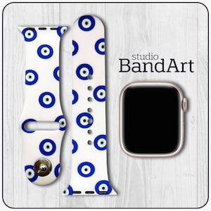 Evil Eye Beaded Apple Watch Band | Protective and Stylish Design for Apple Watch Series 38mm, 40mm, 41mm.
