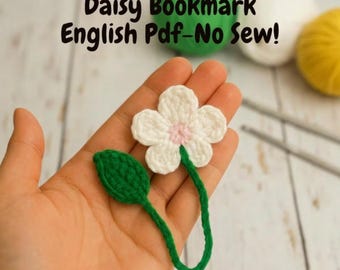 Crochet Daisy Bookmark Pattern: Floral DIY Project (PDF Download)