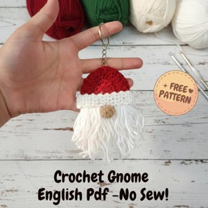 Patrón de gnomo navideño de crochet / Adorno navideño amigurumi / Decoración navideña nórdica DIY / Descarga PDF