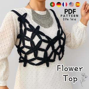 Crochet Flower Crop Top Pattern: Easy DIY PDF (Digital Download)