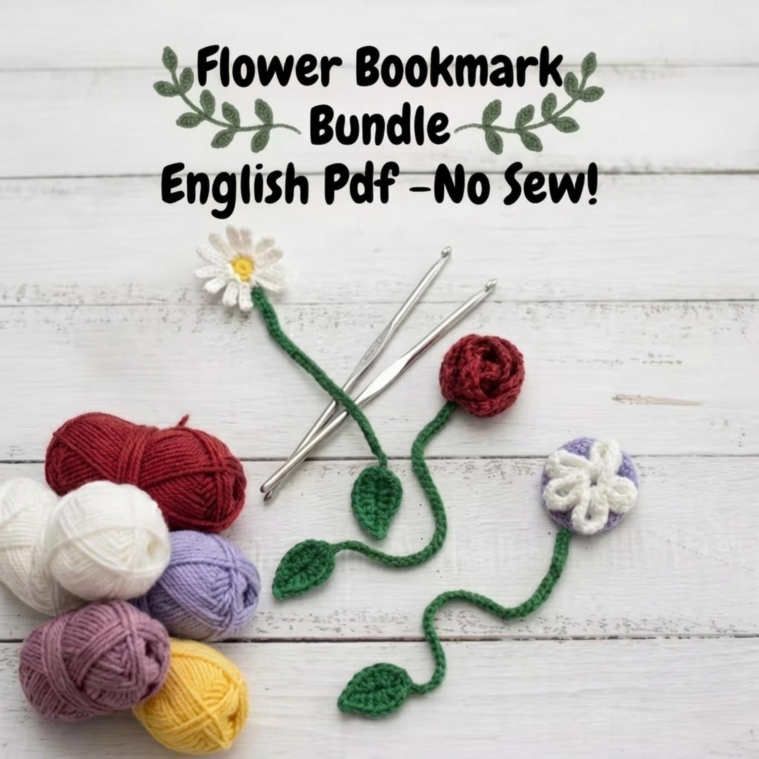 38 Flower Bookmark Crochet Patterns to Add a Handmade Touch to Reading Time 30 Crochet Flower Bookmark Pattern Bundle Rose