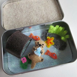 Otter Altoid Tin Miniature Felt Otter Plushie Stuffed Animal - Etsy