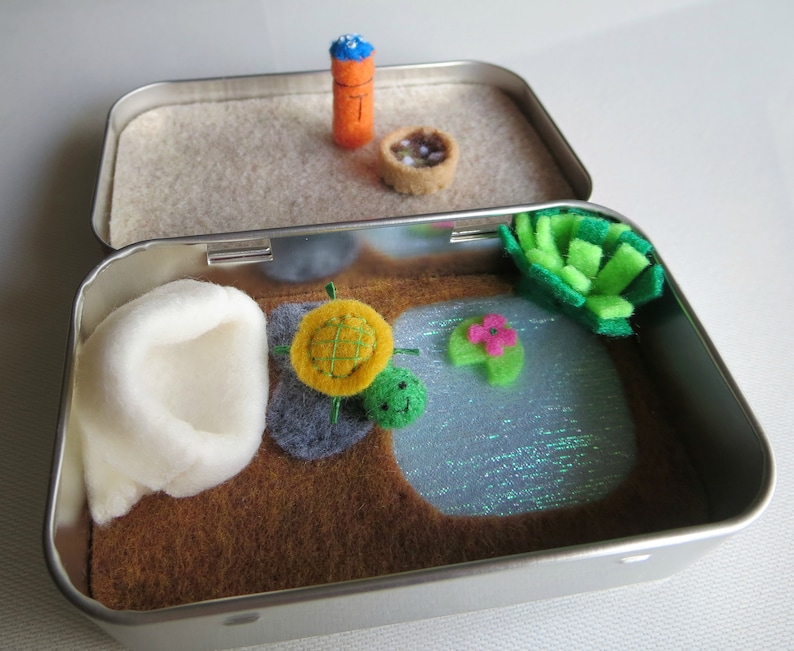 Altoid Tin Turtle Playset Tiny Felt Stuffed Animals | Etsy