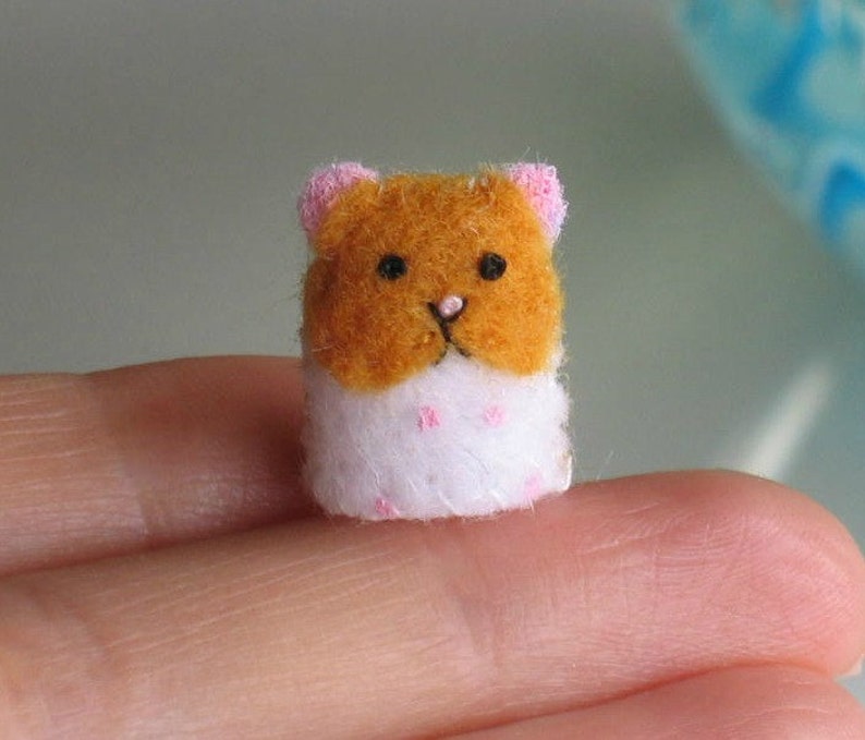 Hamster altoid tin, felt stuffed animal , plush play set image 5