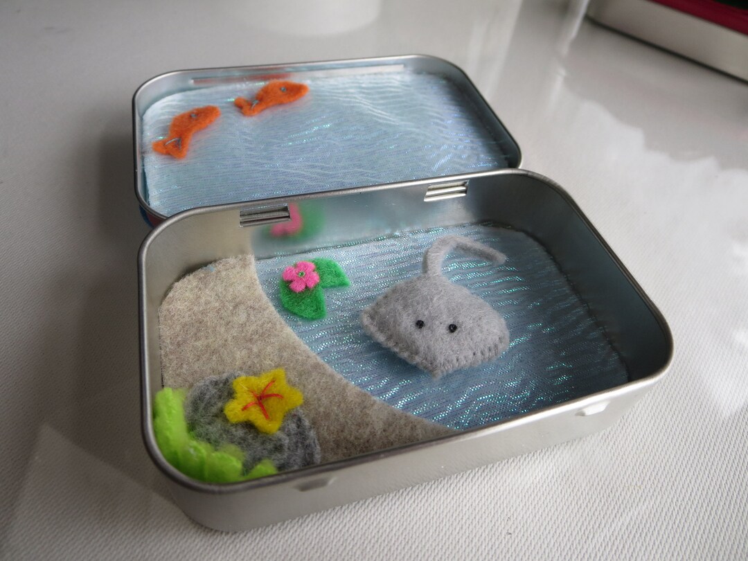 Stingray Miniature Felt Altoid Tin, Plushie Stuffed Animal, Ocean Theme ...