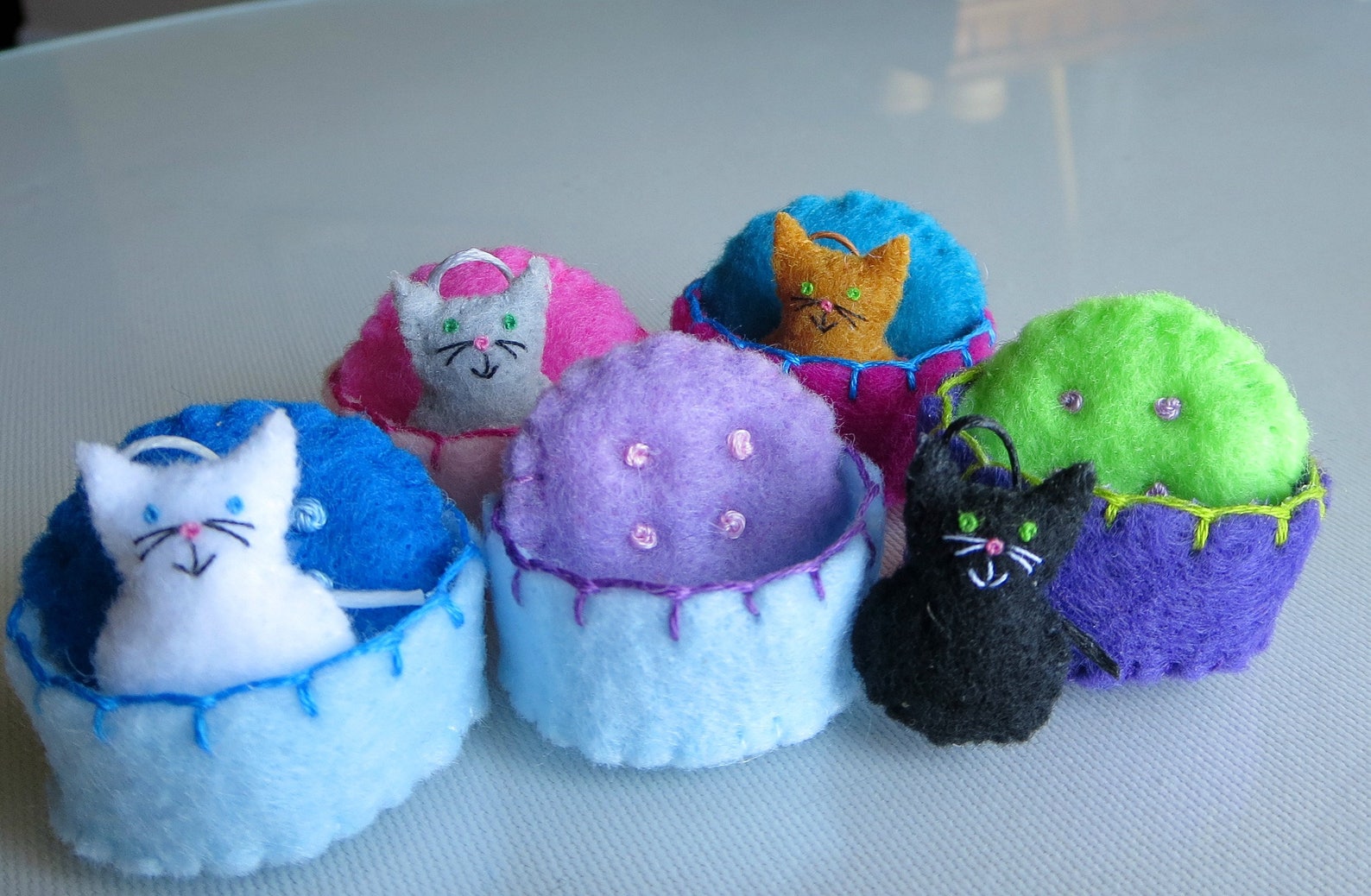 Black Cat Tiny Stuffed Animal miniature Felt Handmade Etsy