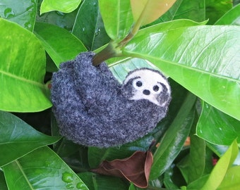 Sloth stuffed animal ,handmade plushie,  rain forest animal