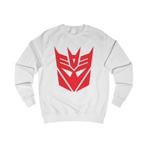 Decepticon Red Variant Unisex Sweatshirt, Transformers Gift, Graphic Print Jumper, Autobot Apparel, Geek Clothing, Cybertronian Top