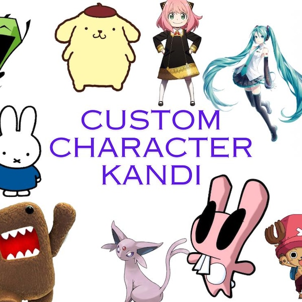 Custom comfort character Kandi beaded bracelets <3