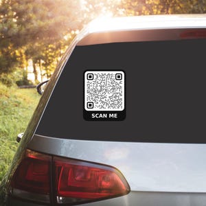 Custom QR Code Social Media Car Decal Follow Me Sticker Instagram TikTok Spotify Vinyl Window Decal Personalized UV Waterproof İnstagram UV