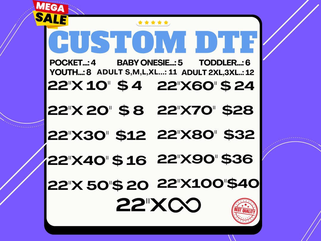 Dtf Transfer, Custom DTF Print, Hot Peel Dtf Gang Sheet, High Quality ...
