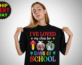 Custom 100 Days of School Shirt ,Personalized Teacher Tee,100th Day,Teacher Hoodie,Sweatshirt and T-Shirt Perfect for 100th Day Celebration