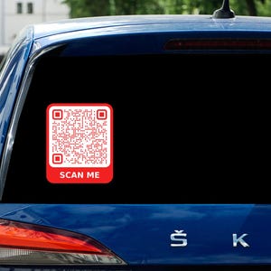 Custom QR Code Car Decal Business Logo Sticker Vinyl Window Decal Personalized Scan Shop Marketing Sign UV Waterproof Branding Custom qr UV