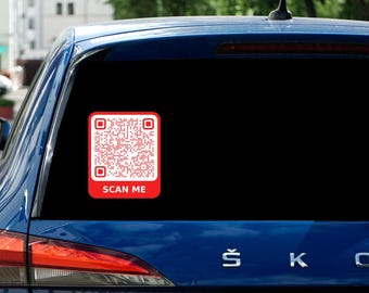 Custom QR Code Car Decal Business Logo Sticker Vinyl Window Decal Personalized Scan Shop Marketing Sign UV Waterproof Branding Custom qr UV