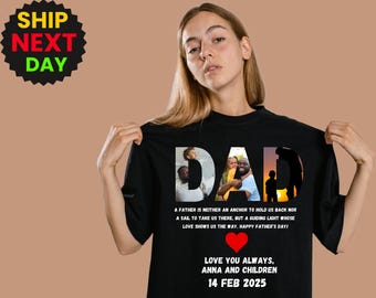 Custom Father's Day Shirt,Dad Hoodie,Photo Sweatshirt,Personalized Gift,Custom Dad Photo ,Father’s Day Gift with Photos,Dad T-Shirt Gift