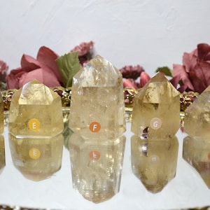 Brazilian Citrine Crystal towers NON HEAT Treated Natural Citrine towers Rare Crystal Collector Citrine with rainbows