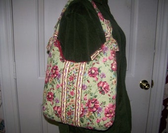 Olivia's Flower Garden Handbag Pdf Pattern and Tutorial Immediate download e-file