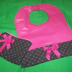 Toddler Bib and Wristlet pdf Pattern Sale  with Immediate Download e-file