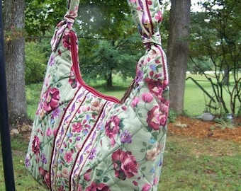 Olivia's Flower Garden Handbag Pdf Pattern and Tutorial Immediate download e-file