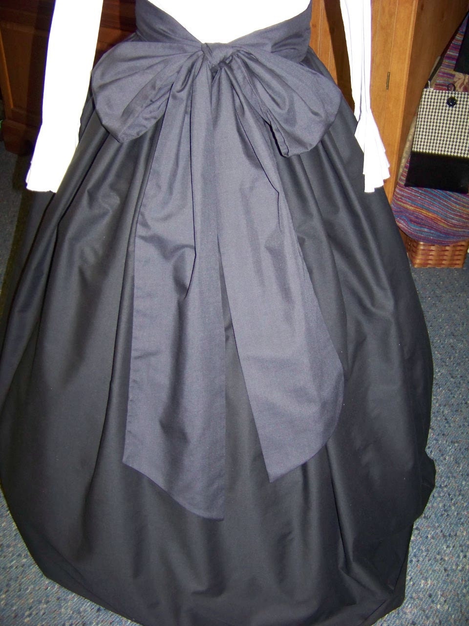 Civil War Mourning Dress All Black Victorian Outfit Long Etsy
