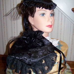 Ladies Civil War Hat and Reticule,victorian Ladies,black Teardrop Rose ...