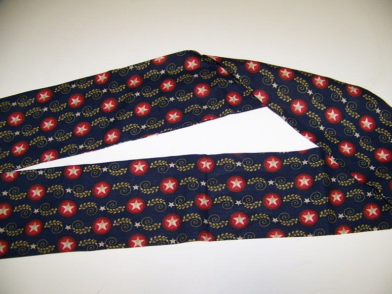 Ascot or Carvat Civil War Union with Stars cotton fabric 4 x 43 Mens Historial Bow Tie, cravat tie image 4