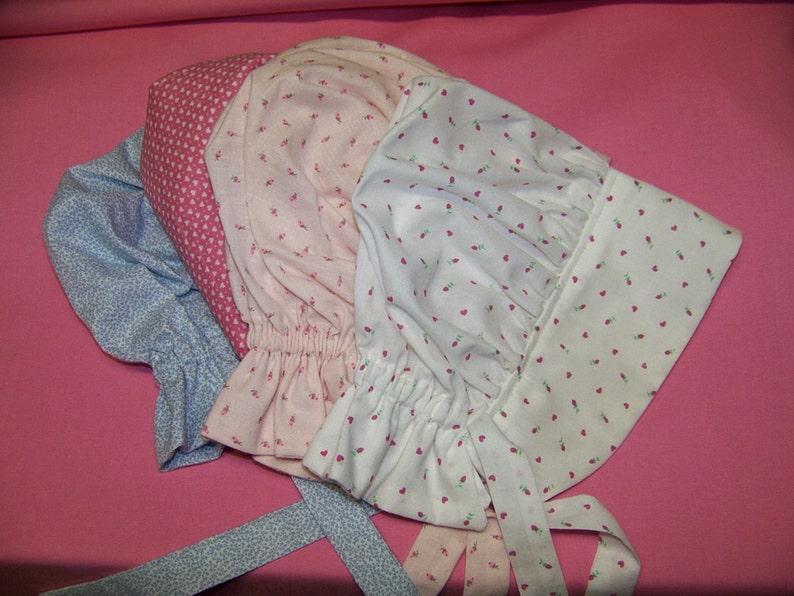 Baby Sun Bonnet pdf pattern and tutorial sizes 1 to 3 years Instant e-file download image 1