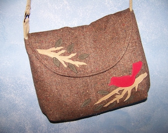 Pdf Pattern #127B Bag with Bird Applique's Tutorial instant download e-file with instant download