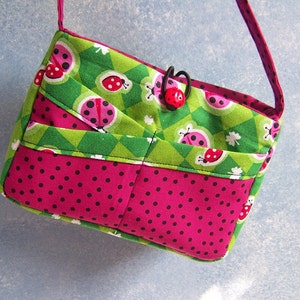 Coccinelle-sac à main facile patron pdf et tutoriel avec e-fichier de téléchargement immédiat de l’enfant