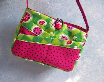 Child's Ladybug Purse-easy sewing pdf pattern and Tutorial with Immediate Download e-file