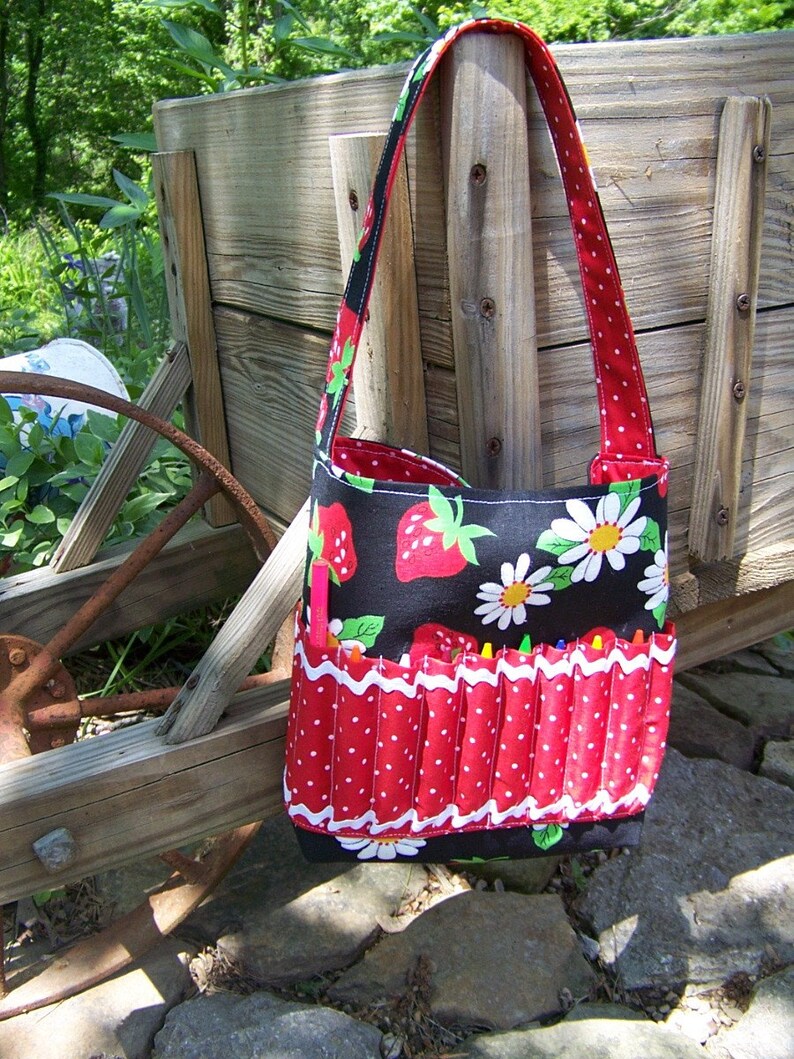 Childs Crayon Tote Bag Pdf Pattern or Bible Cover Easy Sewing Etsy