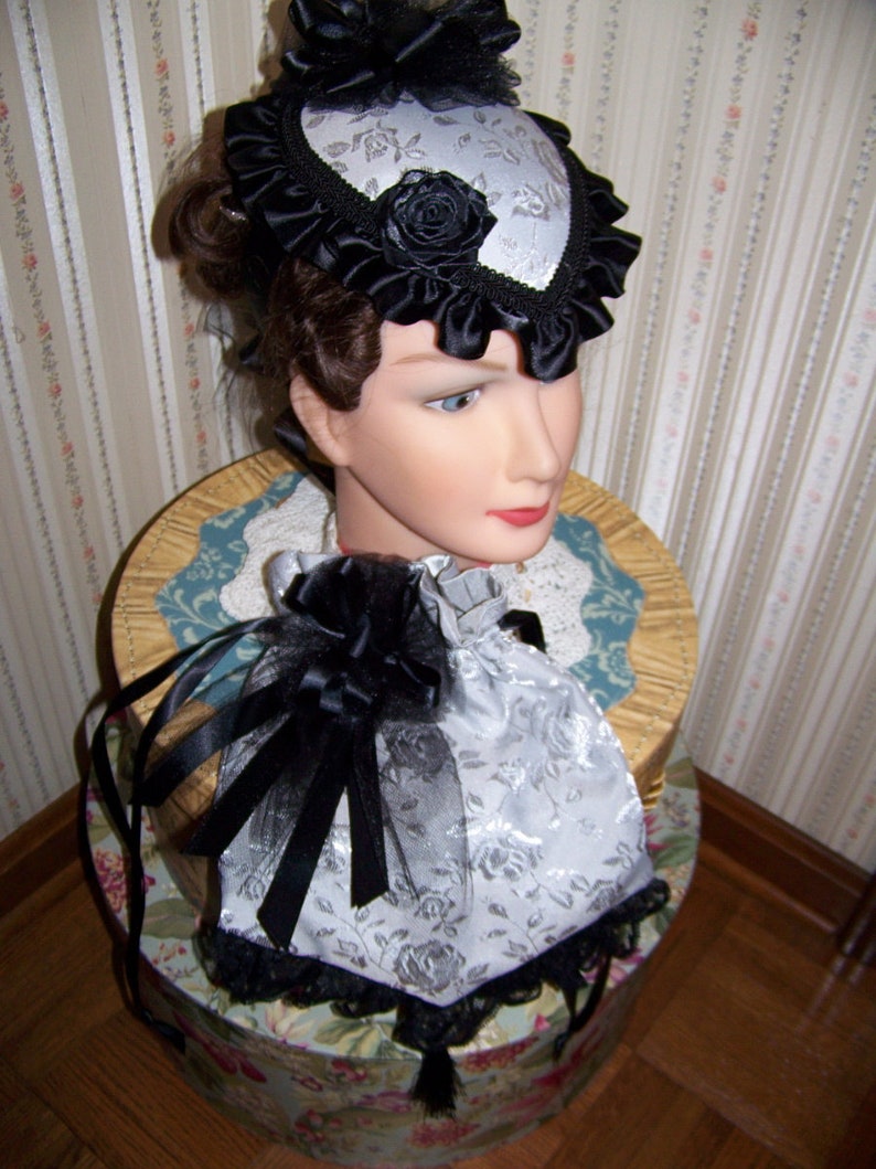 Civil War Hat And Reticulevictorian Ladiesgray Teardrop With Etsy