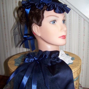 Civil War Hat or Reticulevictorian Ladies Hatnavy Blue - Etsy